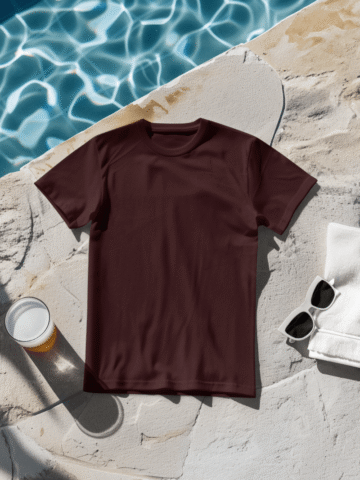 Alternative view of Maroon Supima Solid