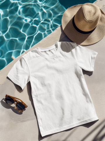 Alternative view of White Supima Solid