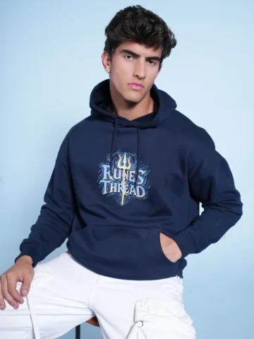 Alternative view of Tempered Chaos - Lord Shiva Hoodie (Navy Edition)