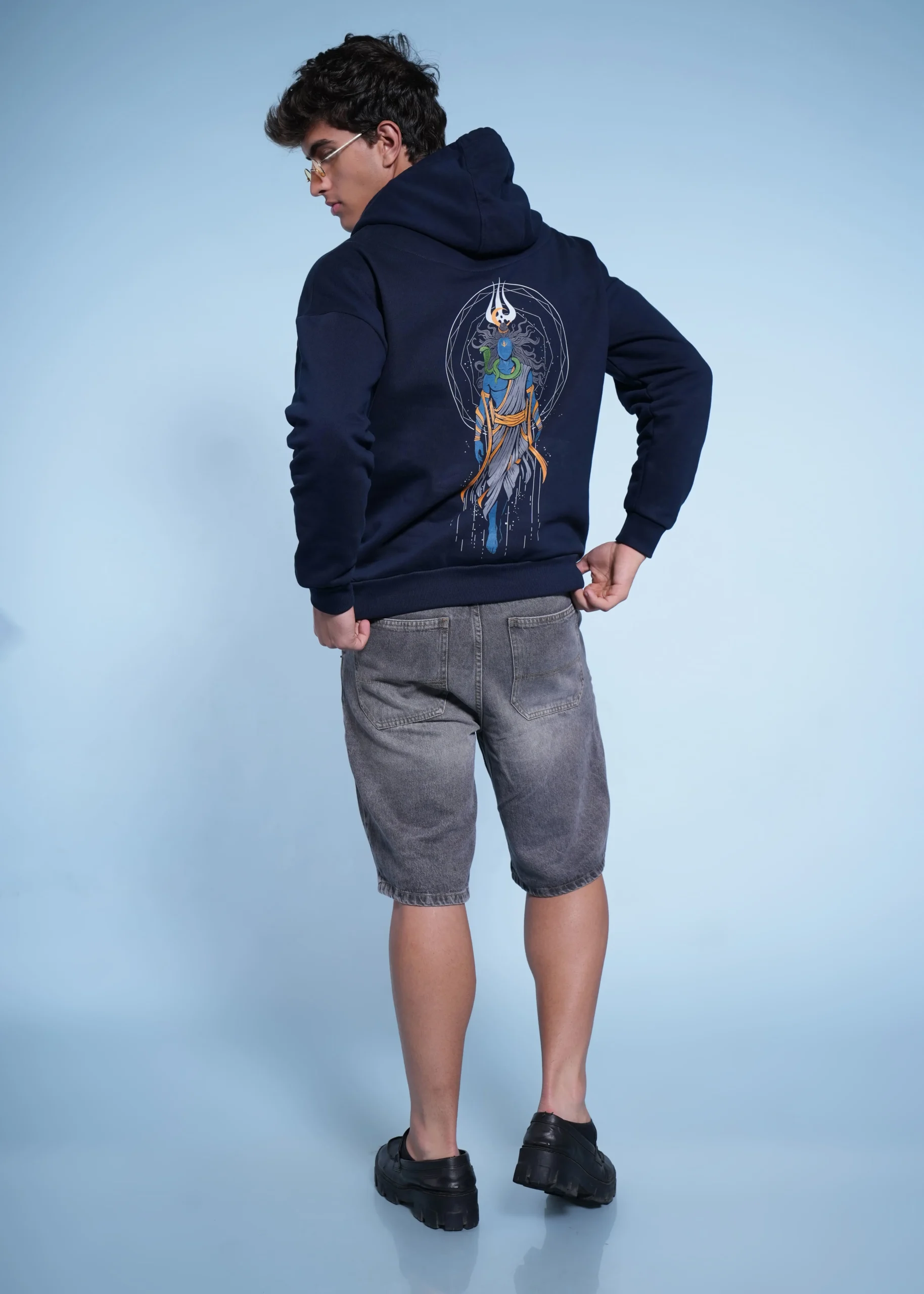 Tempered Chaos - Lord Shiva Hoodie (Navy Edition) - Image 3