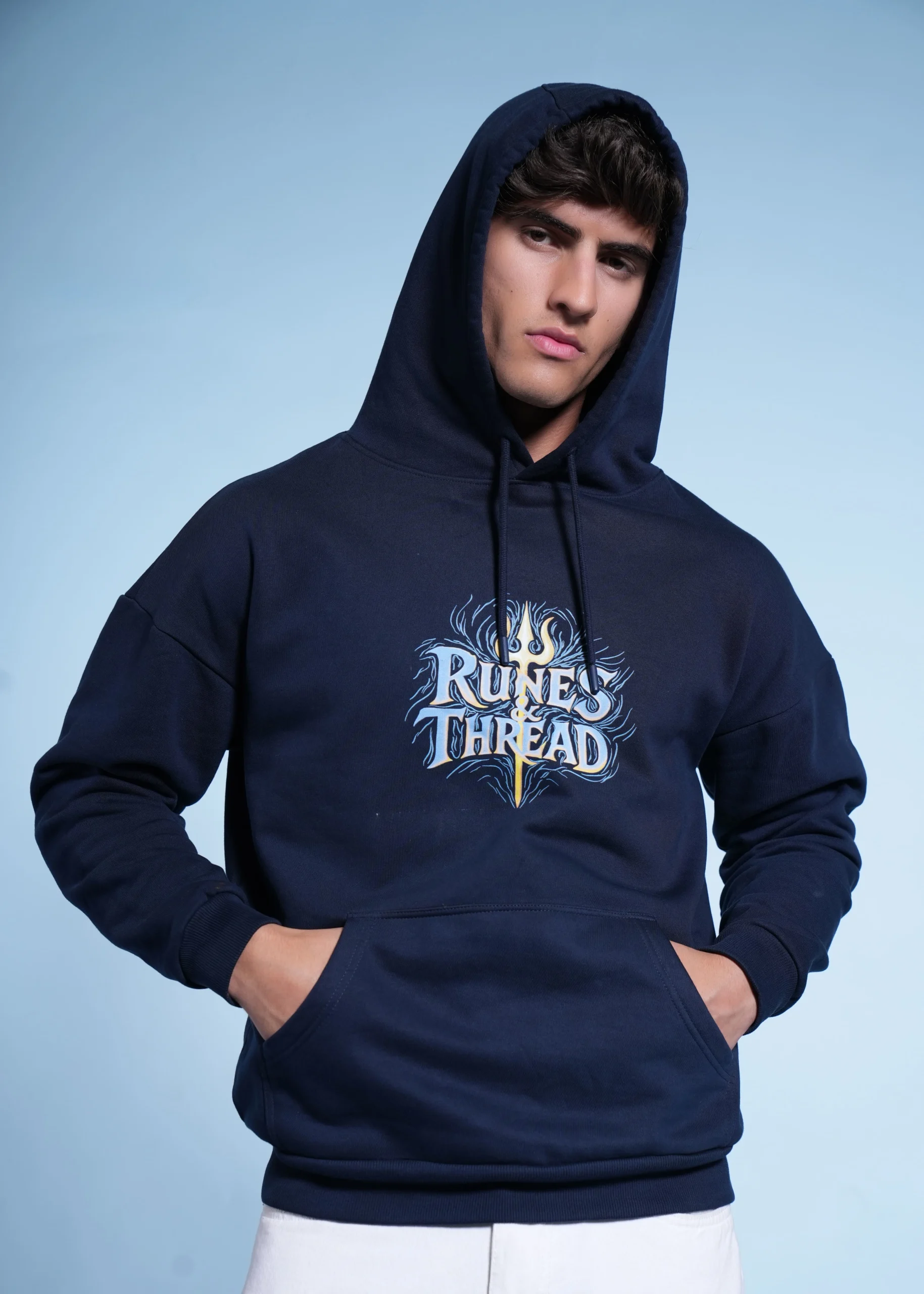 Tempered Chaos - Lord Shiva Hoodie (Navy Edition) - Image 4