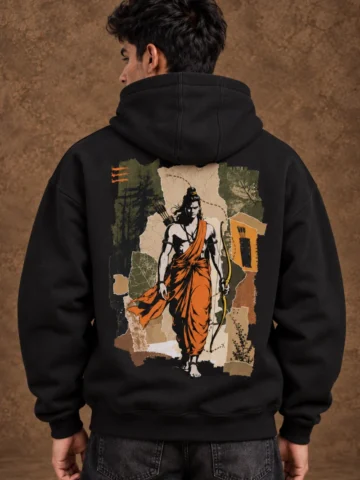 Dharma – Lord Rama Hoodie (Black Edition) - Image 3