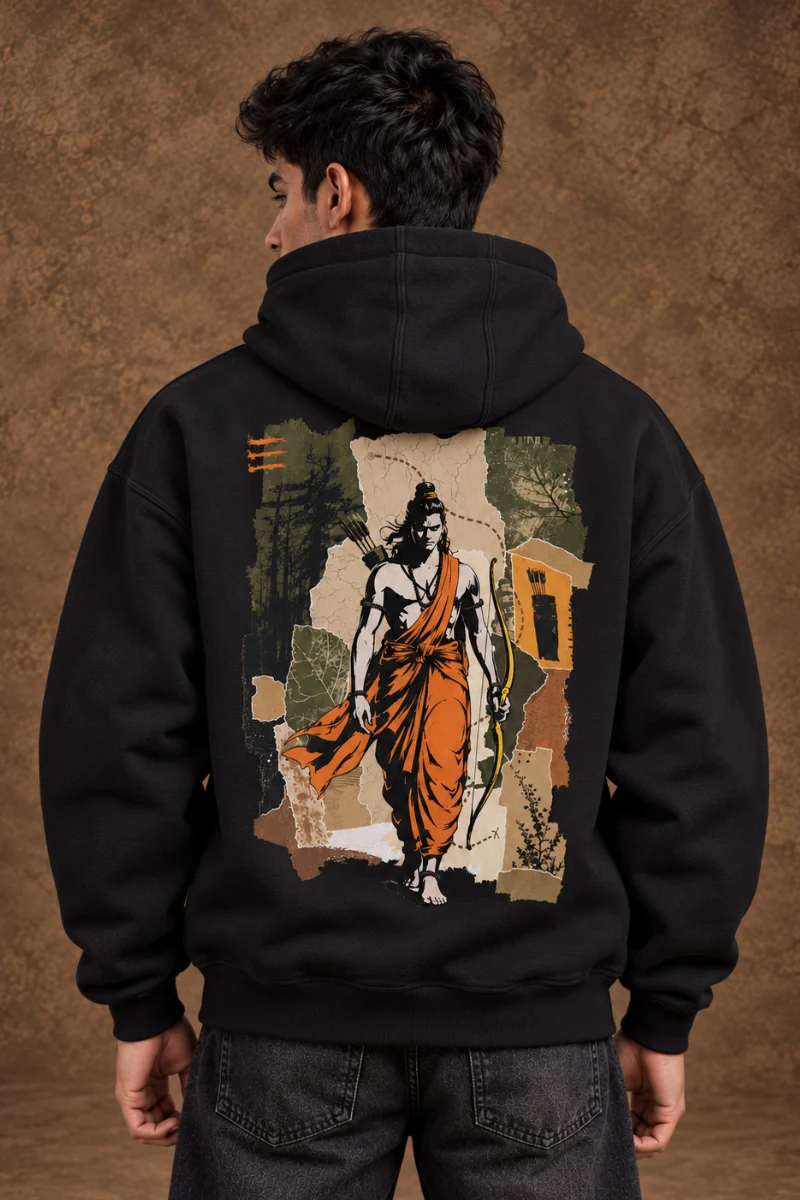 Dharma – Lord Rama Hoodie (Black Edition) - Image 3