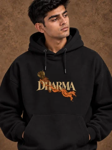 Dharma – Lord Rama Hoodie (Black Edition) - Image 4
