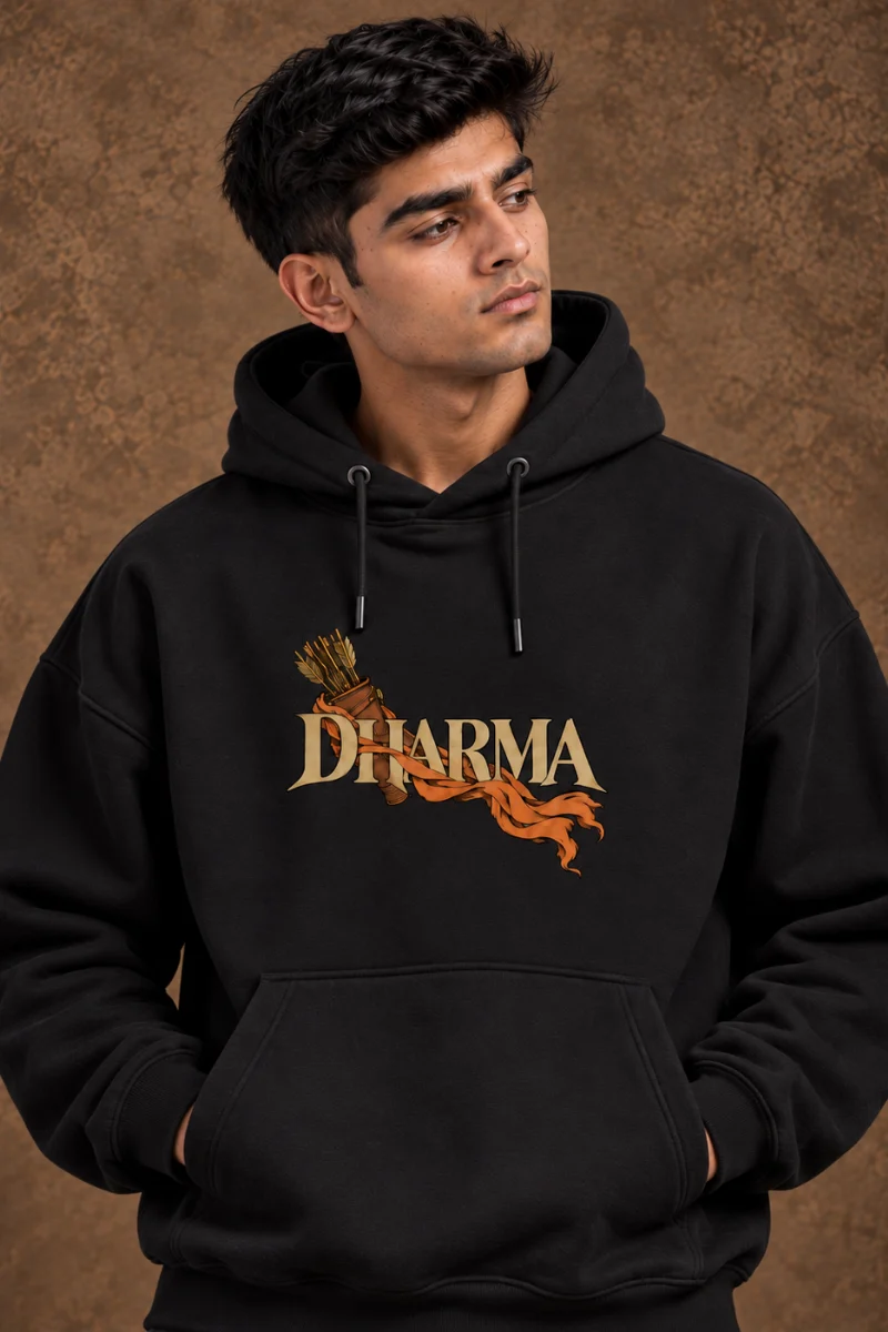 Dharma – Lord Rama Hoodie (Black Edition) - Image 4
