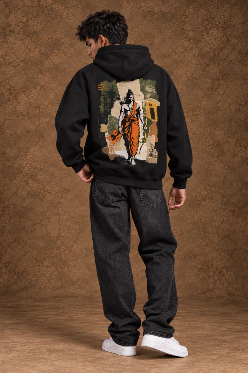 Dharma – Lord Rama Hoodie (Black Edition) - Image 6