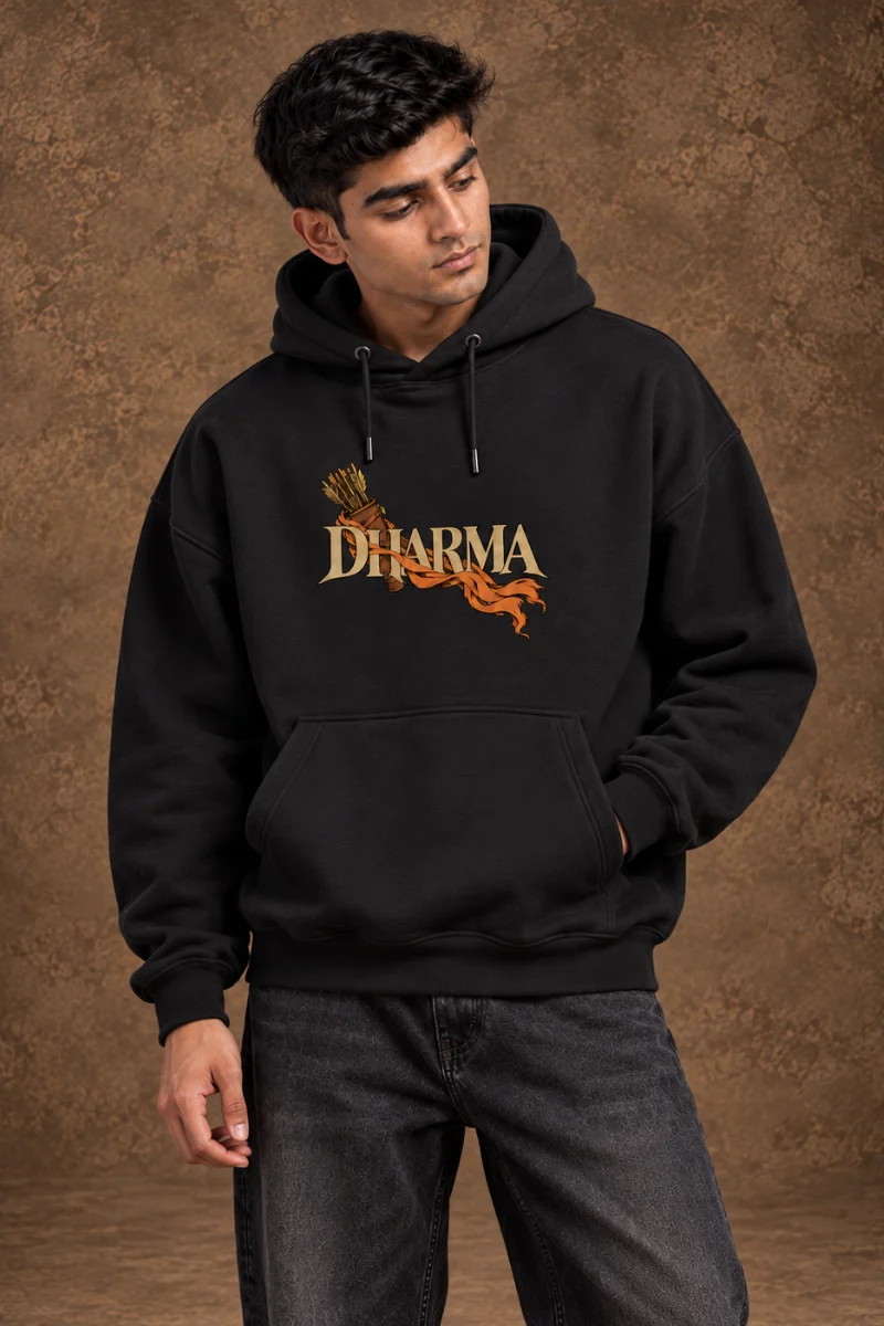 Dharma – Lord Rama Hoodie (Black Edition) - Image 7