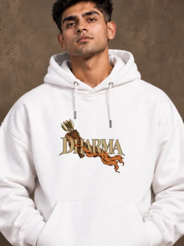 Alternative view of Dharma – Lord Rama Hoodie (White Edition)