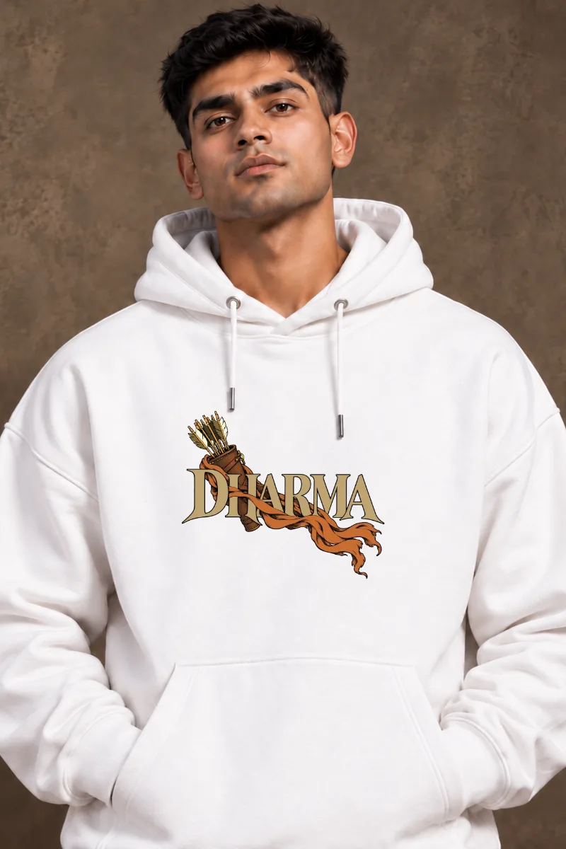 Dharma – Lord Rama Hoodie (White Edition) - Image 2