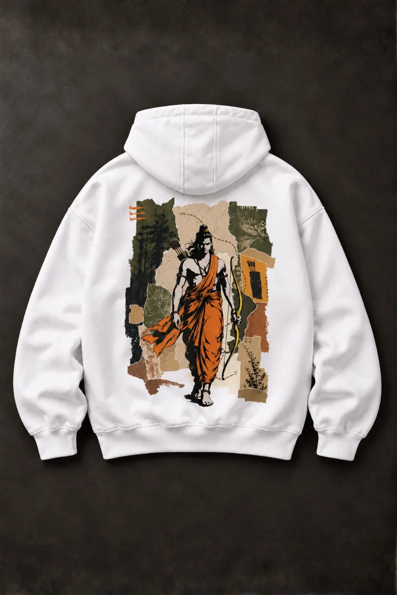 Dharma – Lord Rama Hoodie (White Edition) - Image 3