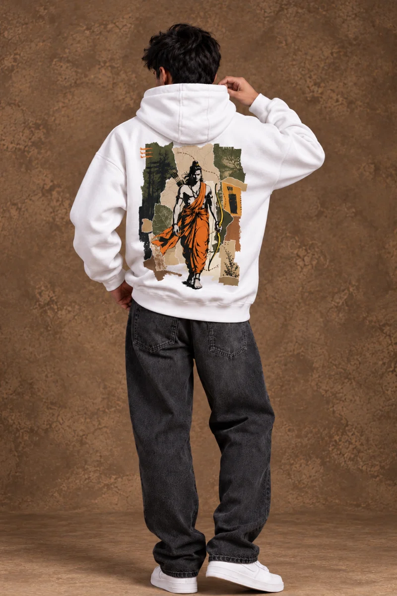 Dharma – Lord Rama Hoodie (White Edition) - Image 6